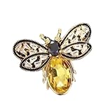 Colorful Rhinestone Crystal Bee Brooch Vintage Bee Pearl Lapel Pin Fashion Shell Pearl Insect Animal Pin Jewelry Gift for Women-1