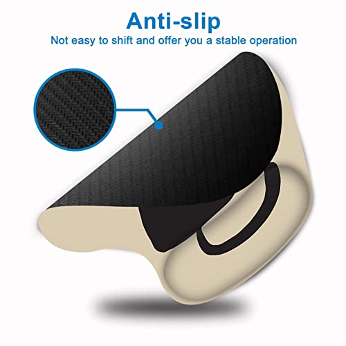 Britimes Ergonomic Mouse Pad With Wrist Support Lonely Cat Back View Mouse Pads With Non-Slip Rubber Base For Home Office Gaming Working Computers Laptop Easy Typing & Pain Relief #TOP6