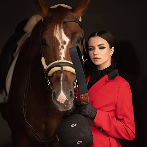 Barpot WHIPS-BLACK-1 Leather Paddle With Anti-Slip Wooden Handle thumb #4