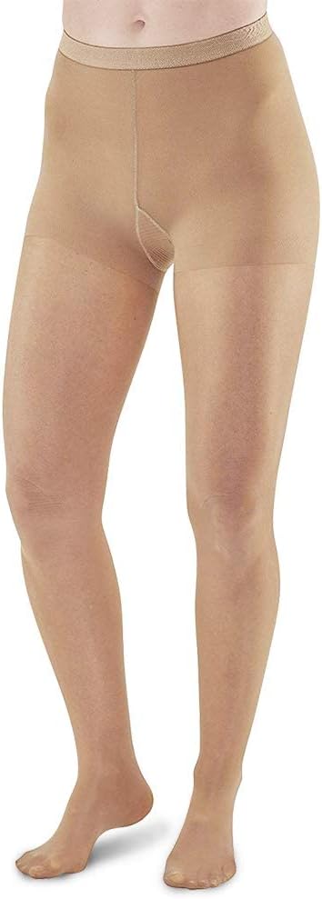 Varicose Veins Compression Pantyhose Stocking 20 30 mmHg Closed Toe Support Hose(Beige, Size L)