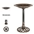 VINGLI Pedestal Bird Bath 28 Inch Antique Copper Resin Birdbaths Weather Resistant Floral Accents and Vintage Finish Garden Decor for Outdoor Lightweight Courtyard…