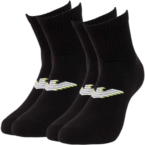 Emporio Armani Men's Basic 2 Pack Eagle Ankle Sock