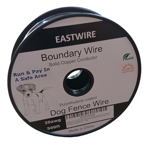 Boundary Wire - 500ft Spool of Solid Core 20 Gauge Copper Wire - Underground Pet/Dog Fence Wire - for Electric Dog Fence System, Heavy Duty Direct Burial