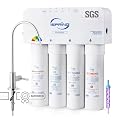 iSpring RO5004F-AK UV Alkaline Reverse Osmosis Water Filter, SGS Tested PFAS and TDS Reduction, 500 GPD Tankless Remineralization RO System Under Sink, Filter Life Monitor, 2:1 Pure to Drain