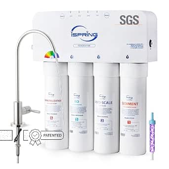 iSpring RO5004F-AK UV Alkaline Reverse Osmosis Water Filter System