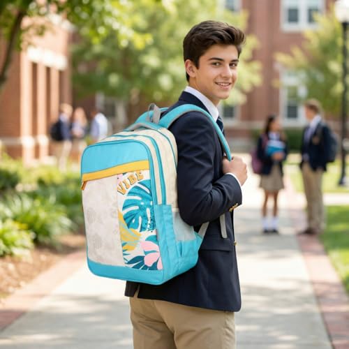 Image of VISMIINTREND School Bags for Girls & Boys 11-12, 13-14 Years, 12+ Years Old, Water Resistant, Laptop Casual Travel College School Backpack for Boys /Girls | Birthday /Rakhi Gifts