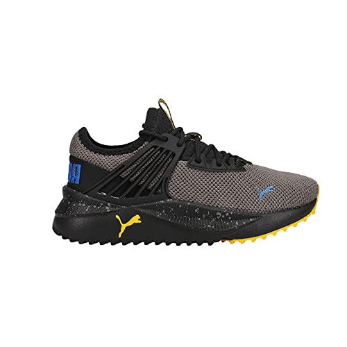 PUMA Puma Pacer Future City Escape Sneaker, Castlerock Black-Victoria Blue, 4 US Unisex Big Kid