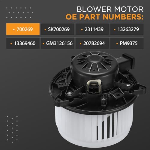 Image of HVAC Blower Motor 700269 Compatible with Chevy 13-15 Malibu 11-15 Cruze Compatible with Buick 11-17 Regal 10-16 Lacrosse AC Fan, Heater Blower for 13369460, PM9375, A /C Blower Motor Assembly
