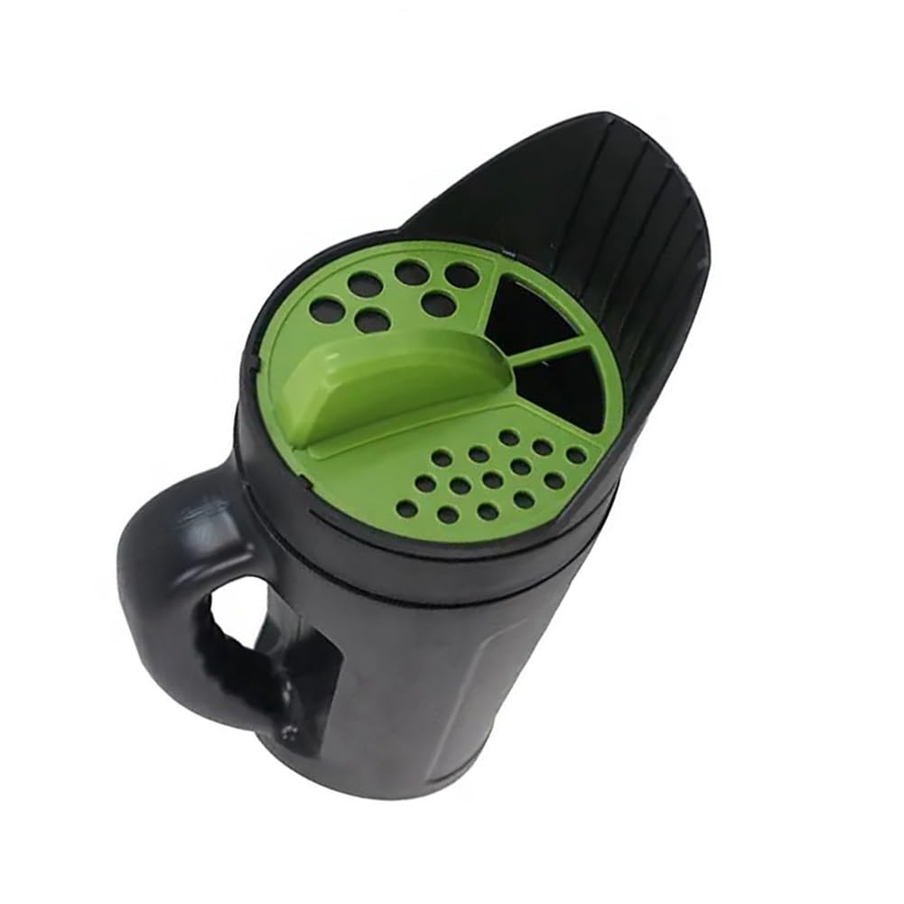 EasyByMall Épandeur de pelouse portable avec débit réglable pour semences de gazon, engrais, glace fondue et produits chimiques de piscine, pot de semis de jardin léger