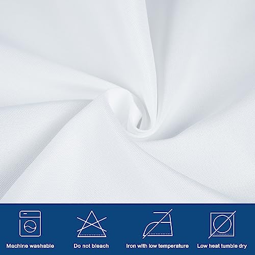 Zdada White Round Table Cloth, 152cm/60Inch Large Circular Table Cloths - Image 2