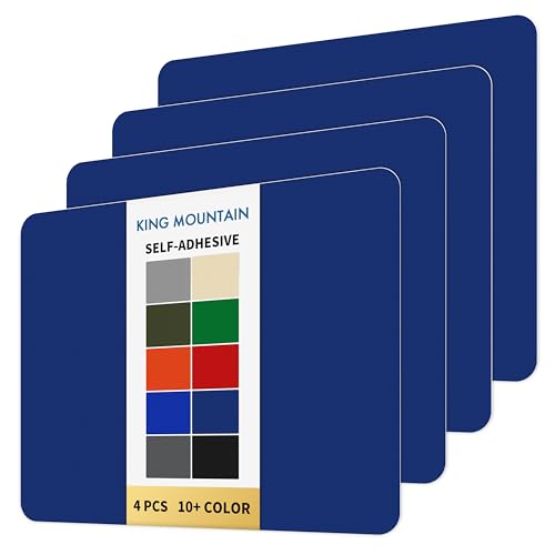 KING MOUNTAIN Self Adhesive Nylon Fabric Repair Patch, 9×11 Inches 4 Pcs, Quick Down Jacket Repair Patch, Waterproof Outdoor Gear Patch Kit for Tent,Backpacks,Umbrella, Gloves (Dark Blue)