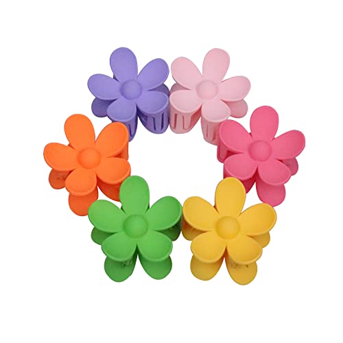 XINGJUCHEN Pack of 6 Assorted Mini Flower Hair Clips for Women Girls