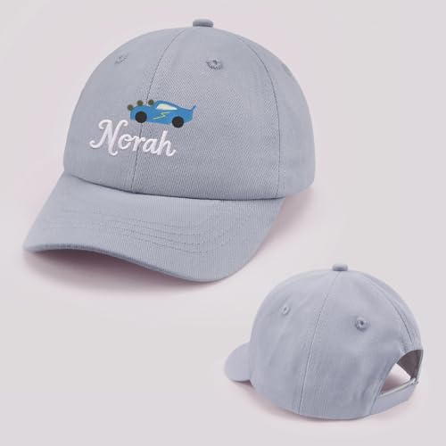 Image of Personalized Baby Infant Baseball Cap Custom Boys Girls Embroidered Sun Hat Custom Trucker Hats for Toddler Kids