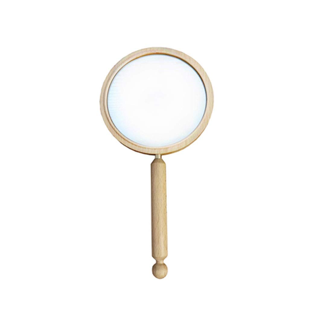 Specchio da Trucco Manico in legno massello Specchio cosmetico portatile portatile tenuto a mano salone di bellezza a mano con manico specchio in legno ad alta definizione Specchio Cosmetico ( Color :