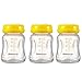 Max Strength Pro Breastmilk Bottles 3pc Set with Leak Proof Lids, 6.oz 180ml Reusable Wide Neck Bottles Best for Breast Milk Collection & Storage Solution, BPA Free, Fits Spectra & Avent Models