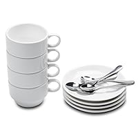 Algopix Similar Product 11 - Aozita Espresso Cups and Saucers with