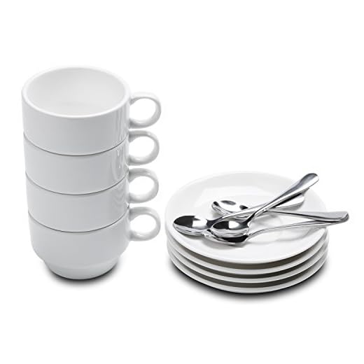 Aozita Espresso Cups and Saucers with Espresso Spoons, Stackable Espresso Mugs,12-piece 2.5-Ounce Demitasse Cups (Protective Packaging)