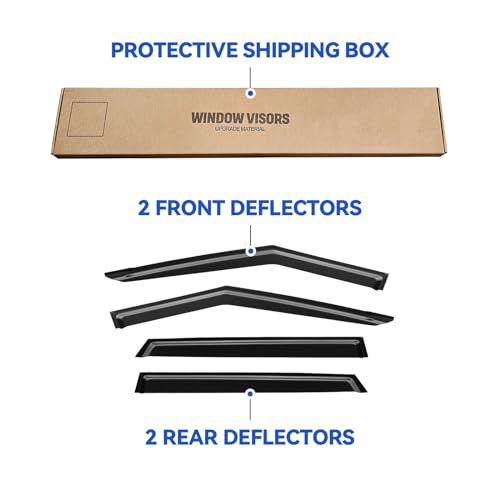Image of Window Visors Rain Guards for 2021 2022 2023 2024 2025 2026 Kia Seltos, Out-Channel Window Vent Wind Deflectors Visors Shades for 21-26 Seltos LX S EX S SX Turbo X-Line