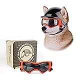 ENJOYING Dog Helmets Goggles UV Protection Pet Sunglasses Windproof Antifog Motorcycle Dog Helmet with Ear Holes Bike Hat Safety for Doggy Riding