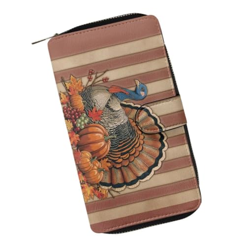 Image of COEQINE Ladies Wallets Pink Leopard Heart Black Printed Leather Phone Long Clutch Purses Check Coin Change Holder