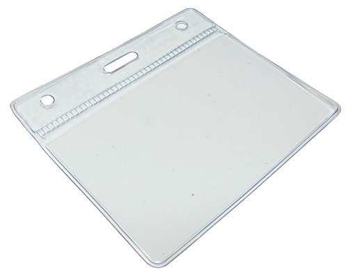 Customcard - Funda para tarjeta de identificación de plástico transparente, 60 x 90 mm, pack de 100.
