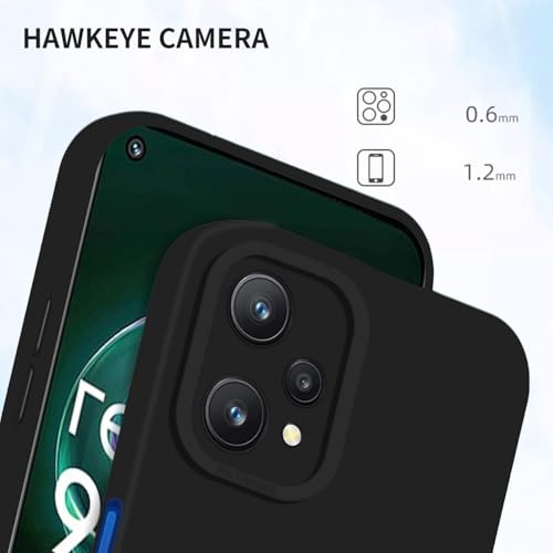 Image of Outlouders Back Cover for Realme 9 Pro 5G | Camera Protection | Durable Soft Matte Silicone Bumper Case (Black)