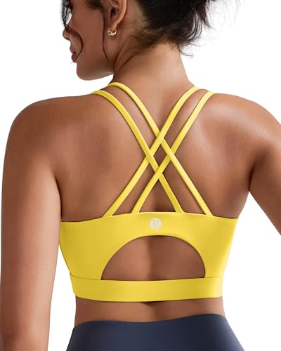 Image of RUNNING GIRL Sports Bras for Women,Padded Sports Bra Tank Top Sexy Crisscross Back High Impact Longline Workout Yoga Bra