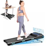 DSVIMOY Walking Pad Treadmill with 12% Auto Incline, APP Bluetooth Speaker 450 Ibs Capacity 3.5HP, Under Desk Portable Compact Treadmill with Remote Control LED Display for Home Office