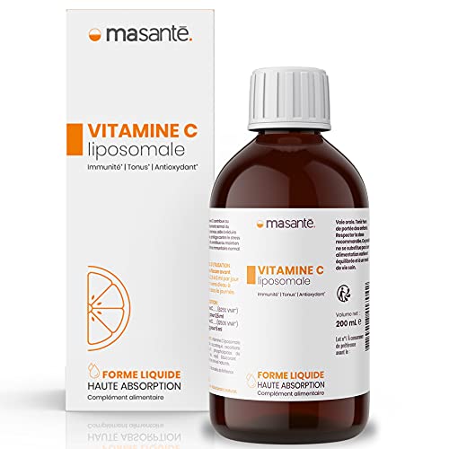 VITAMINE C LIPOSOMALE LIQUIDE 200 ml | Complément Alimentaire Vegan sous Forme Liquide pour une Haute Absorption | Triple Action: Immunité - Tonus - Antioxydant | MA SANTÉ