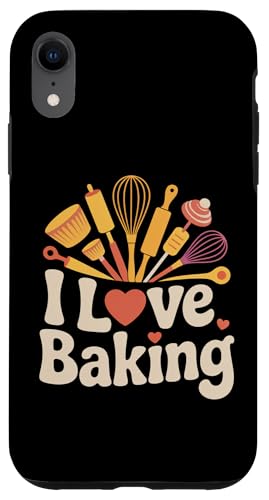 I Love Baking泡立て器 麺棒 カップケーキディライト スマホケース iPhone XR 用