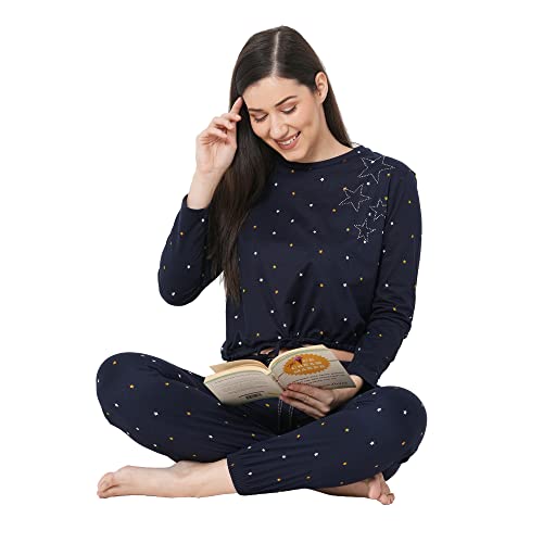 Image of Sweet Dreams Women's Cotton Printed Night Suit Set