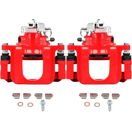 Image of SCITOO Rear Left+Right Brake Calipers With Bracket 18B5081 18B5080 Compatible For Chrysler Town & Country 08-12 For Dodge Grand Caravan 08-12 For Ram C /V 12 For Volkswagen For Routan 09-12