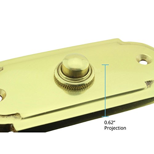 Wired Brass Door Bell Push Button Traditional Chime 4 Inches Long Colonial Vintage Home Doorbells With Long Lasting Lacquered Finish And Mounting Hardware Renovators Supply Manufacturing #TOP4