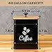 Airtight Coffee Canister - 40 oz Large Iron Black Coffee Container Airtight - 6 x 8 inch Metal Jar - Stylish Countertop Container for Coffee Grounds, Beans, Pods & More with Rubber-Lined Bamboo Lid