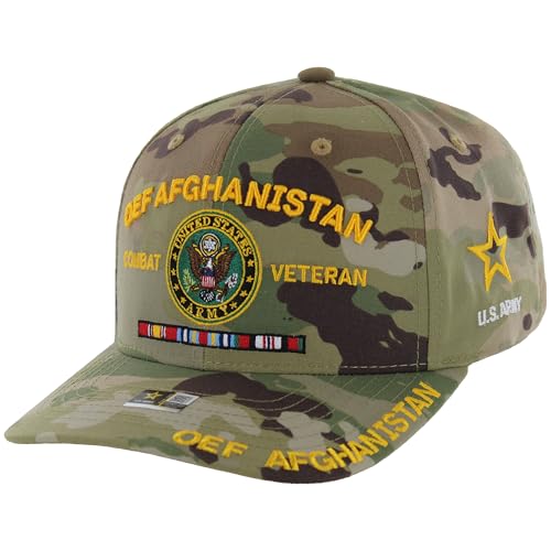 Image of Operation Enduring Freedom OEF Afghanistan Veteran Hat for Men Official Licensed US Army Combat Veterans Cap