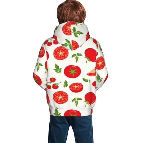 Fresh Red Tomato Kid Hoodies Boys Sweatshirts Girls Pullover with Pocket4