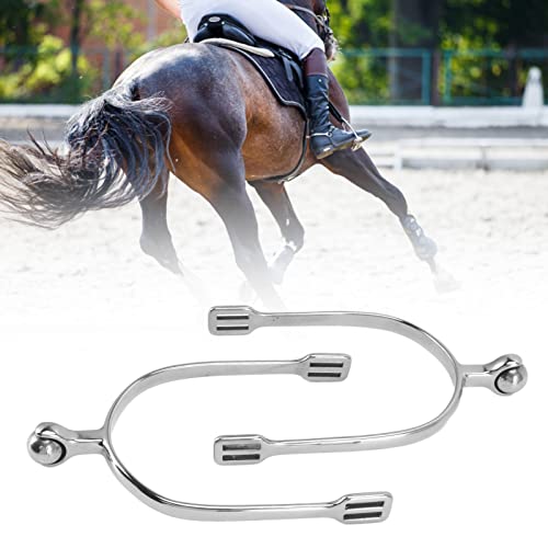 1 par de Esporas de Cavalo de Cowboy Ocidentais de Aço Inoxidável Com Bola de Rolo para Treinamento