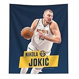Northwest NBA Denver Nuggets Nikola Jokic Printed Wall Hanging Tapestry, 34 x 40 in, Woven Polyester Fabric, Decorative Fan Art for Bedroom Office Living Room
