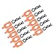 RC Body Clips Bent R Pins, RC Body Clips Pins Long Lasting Sturdy Anti Crack 10pcs Durable with 10 Handles for 1/18 RC Car (Orange)