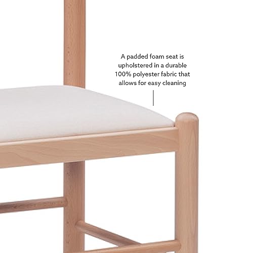 Linon AMZN3224 Minka Solid Beechwood Italian Dining Side Chair Upholstered Seat Set Of 2 thumb #6