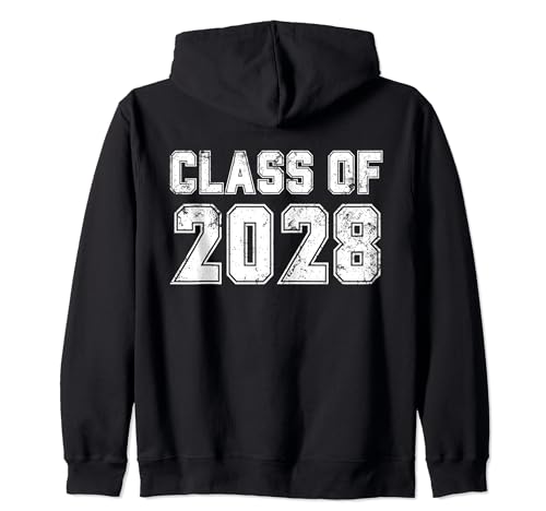 Class of 2028 Vintage Freshman Class 2028 Senior Graduation Sudadera con Capucha
