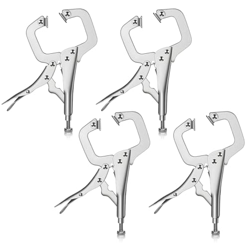image for Xosjska 4 Pcs 11 Inch Locking C Clamp Heavy Duty Welding Clamps Pliers
