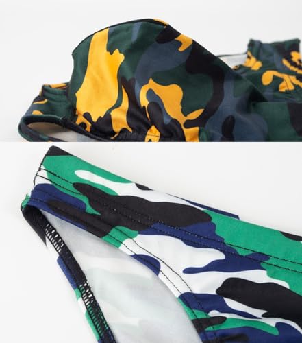 WINDAY Men Briefs Print Low Rise Bikini Briefs and Moisture-Wicking Underwear N23082