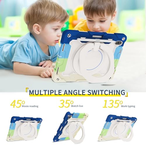 Étui pour enfants compatible avec iPad 11e génération A16 bleu - 3