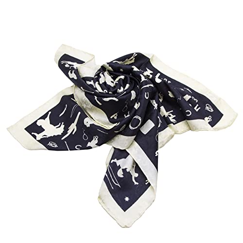 WYOMING TRADERS Unisex Adult Cowboy Silhouette Regular Lightweight Breathable Jacquard Silk Scarf3