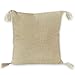 Nielsen Housse de Coussin Zoe, 45x45 cm, Beige (Nature), Coton, Pompons, Pom Pom, Coussin décoratif avec Un Toucher Grossier, Moderne, Coussin de canapé, élégant