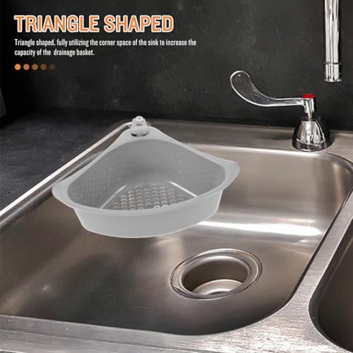 Image of balacoo Kitchen Sink Sponge Holder with Self-Draining Design Multipurpose Corner Rack for Dish Sponges and Washcloths Plastic Organizer 10.23X6.29X3.93In