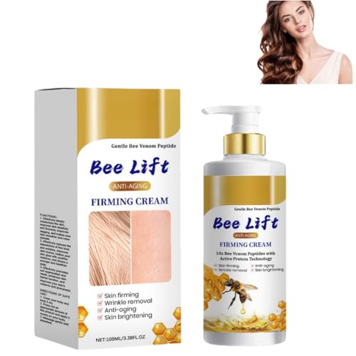 Crema reafirmante corporal con veneno de abeja, crema reafirmante antienvejecimiento, crema antiarrugas profesional para la piel con veneno de abeja, reafirmante y revitalizante que reduce eficazment