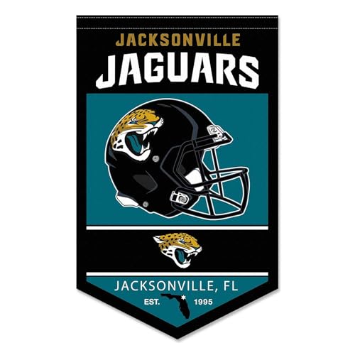 Banderole Jacksonville Jaguars Heritage pour décoration murale fan de foot US