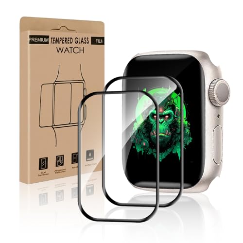 Bodyguard 2 Stück Schutzfolie für Panzerglas für Apple Watch Series 9/8/7 45mm, 3D Vollbildschirm Ultra-HD Anti-Kratzer ...
